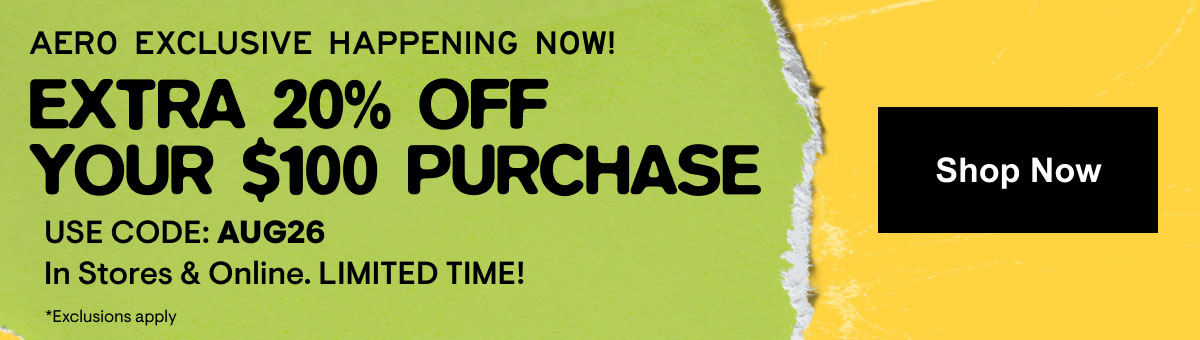 20% off $100 Shop Now