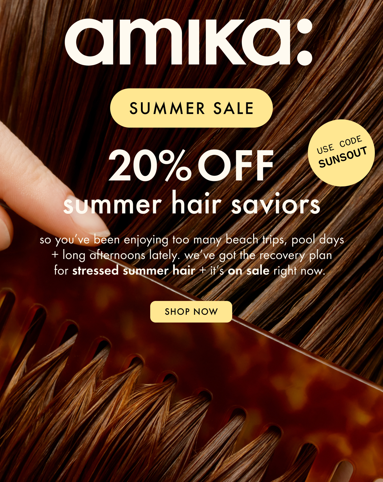 20% off summer haircare