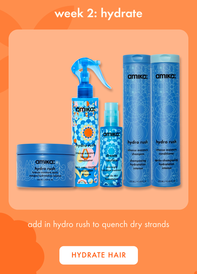 week 2: hydrate hair with hydration collection