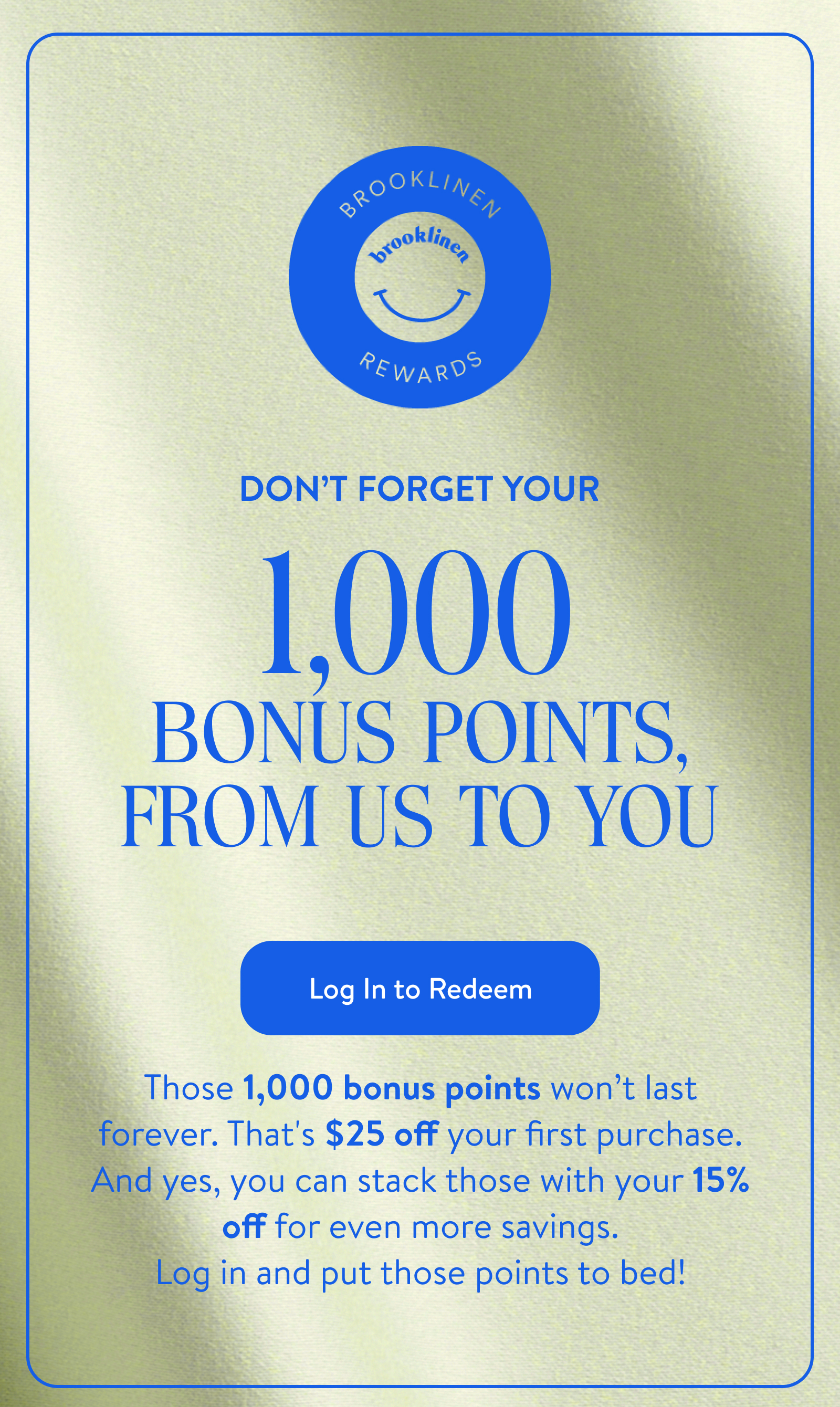 1000 Bonus Points all for you
