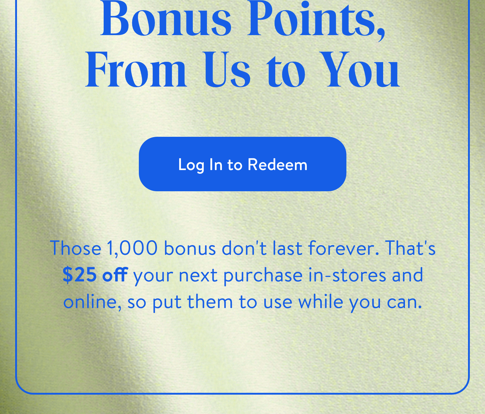 1000 Bonus Points all for you