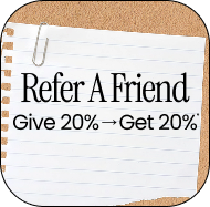 Refer a friend: Give 20% Off and get 20% off