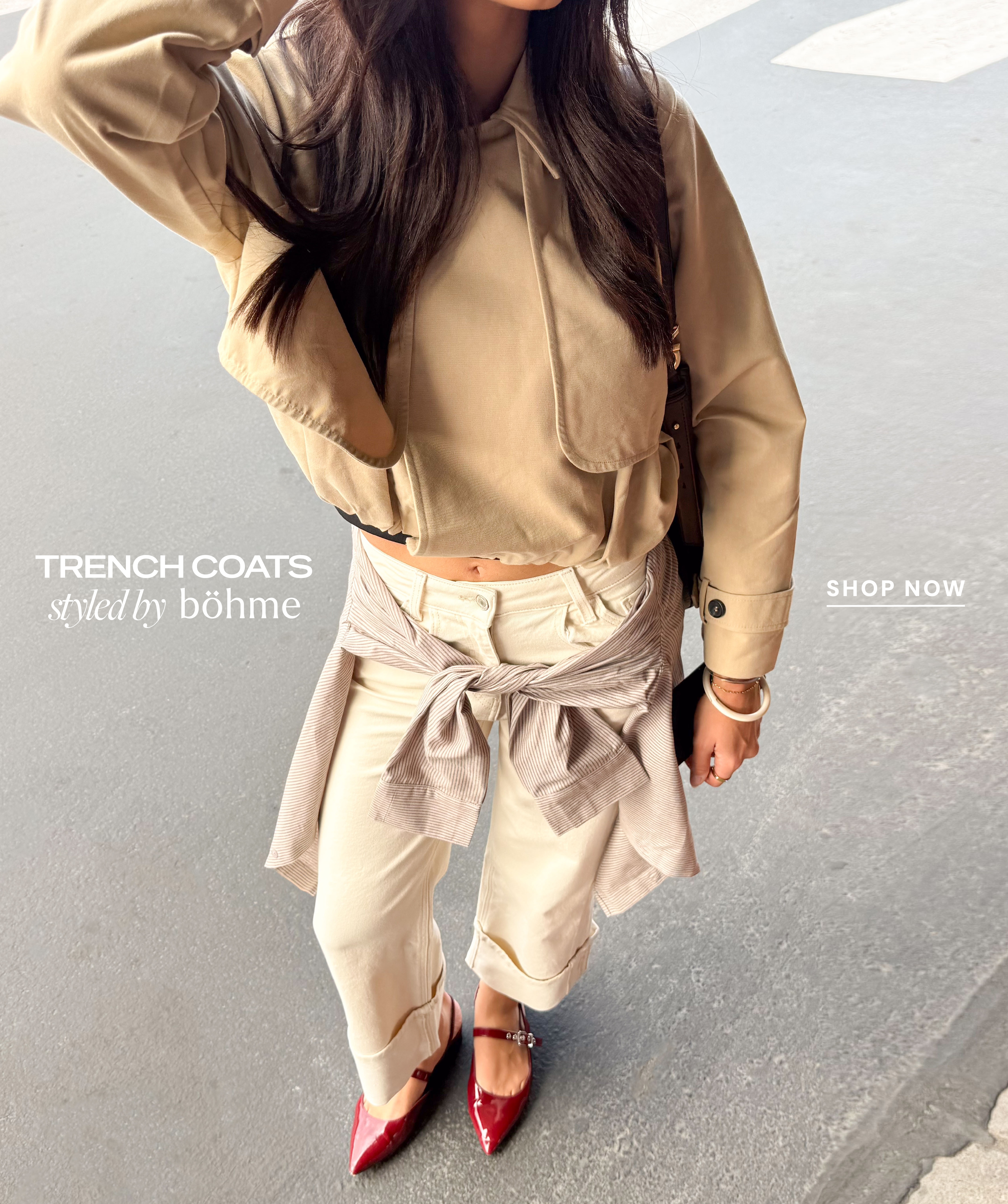 trench coats styled by böhme shop now