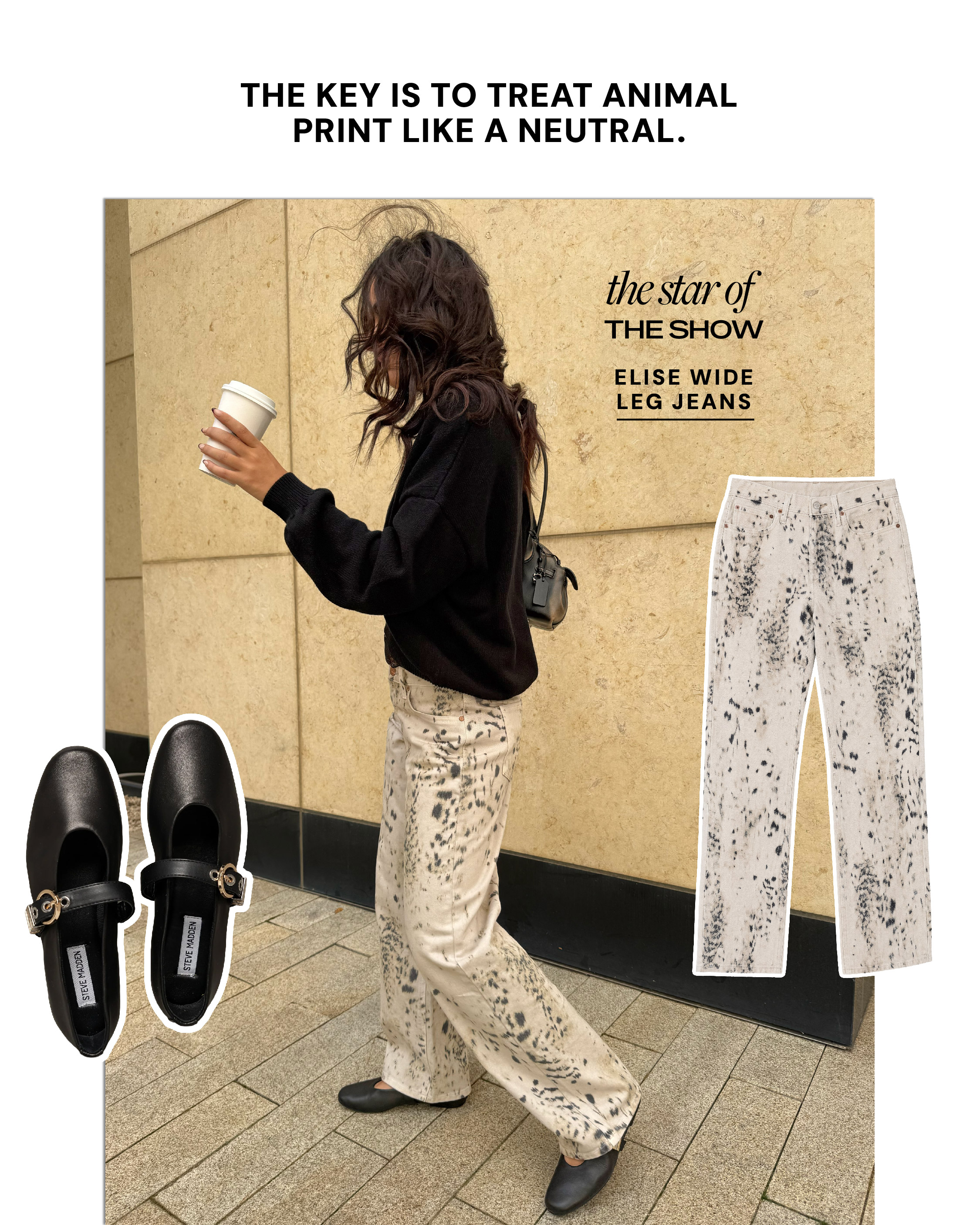 treat it like a neutral - elise wide leg jeans