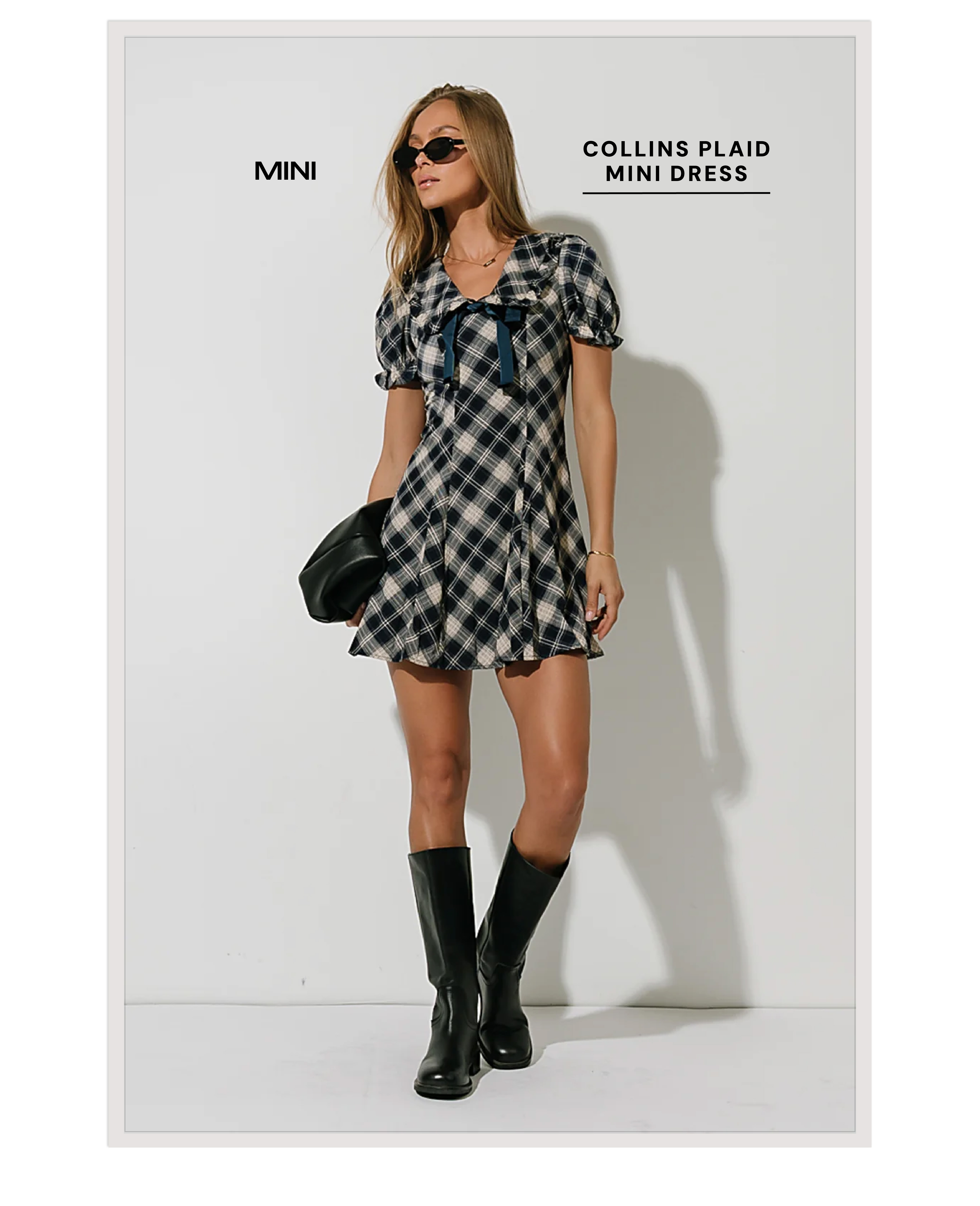 collins plaid mini dress