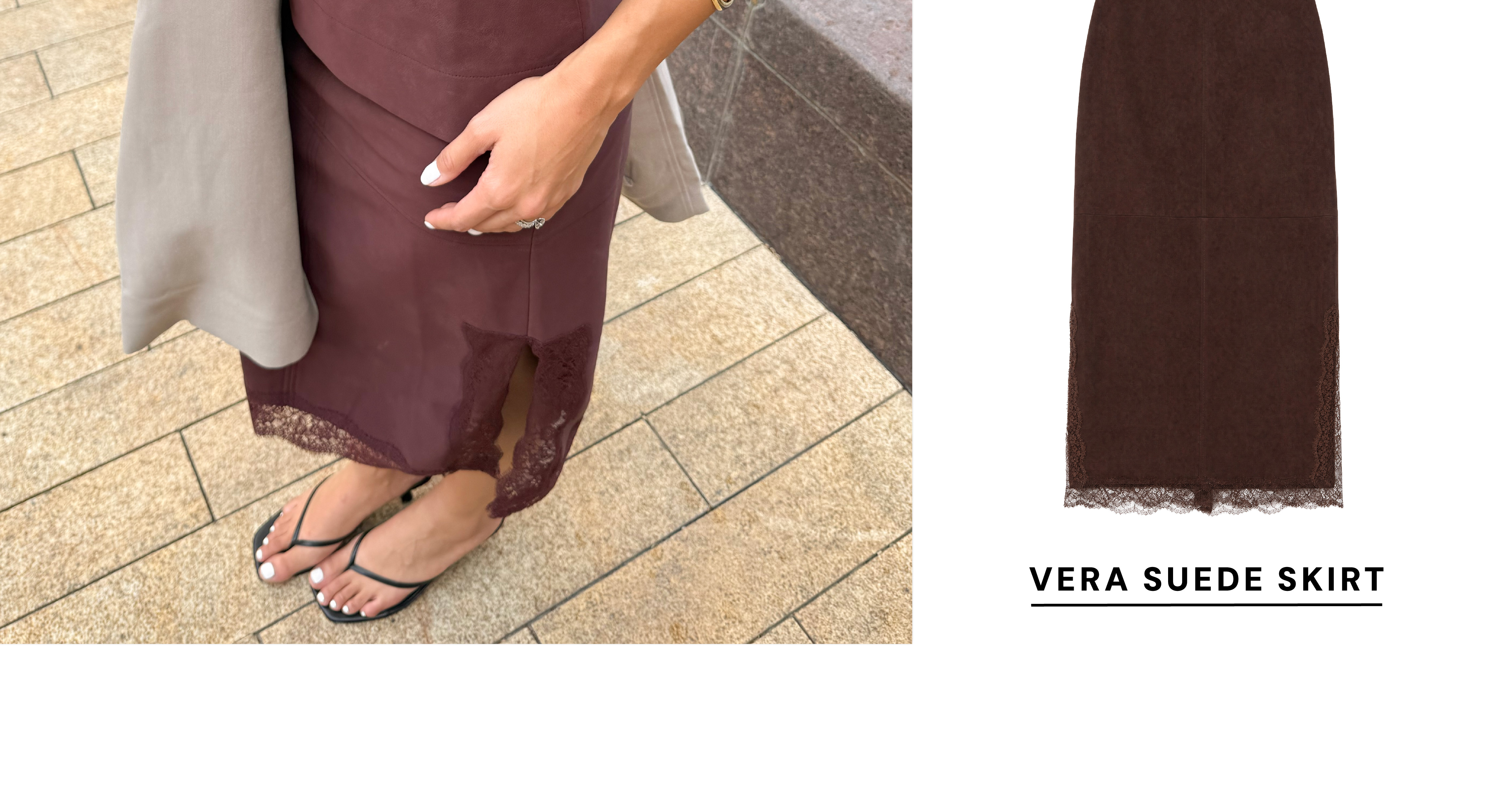vera suede skirt