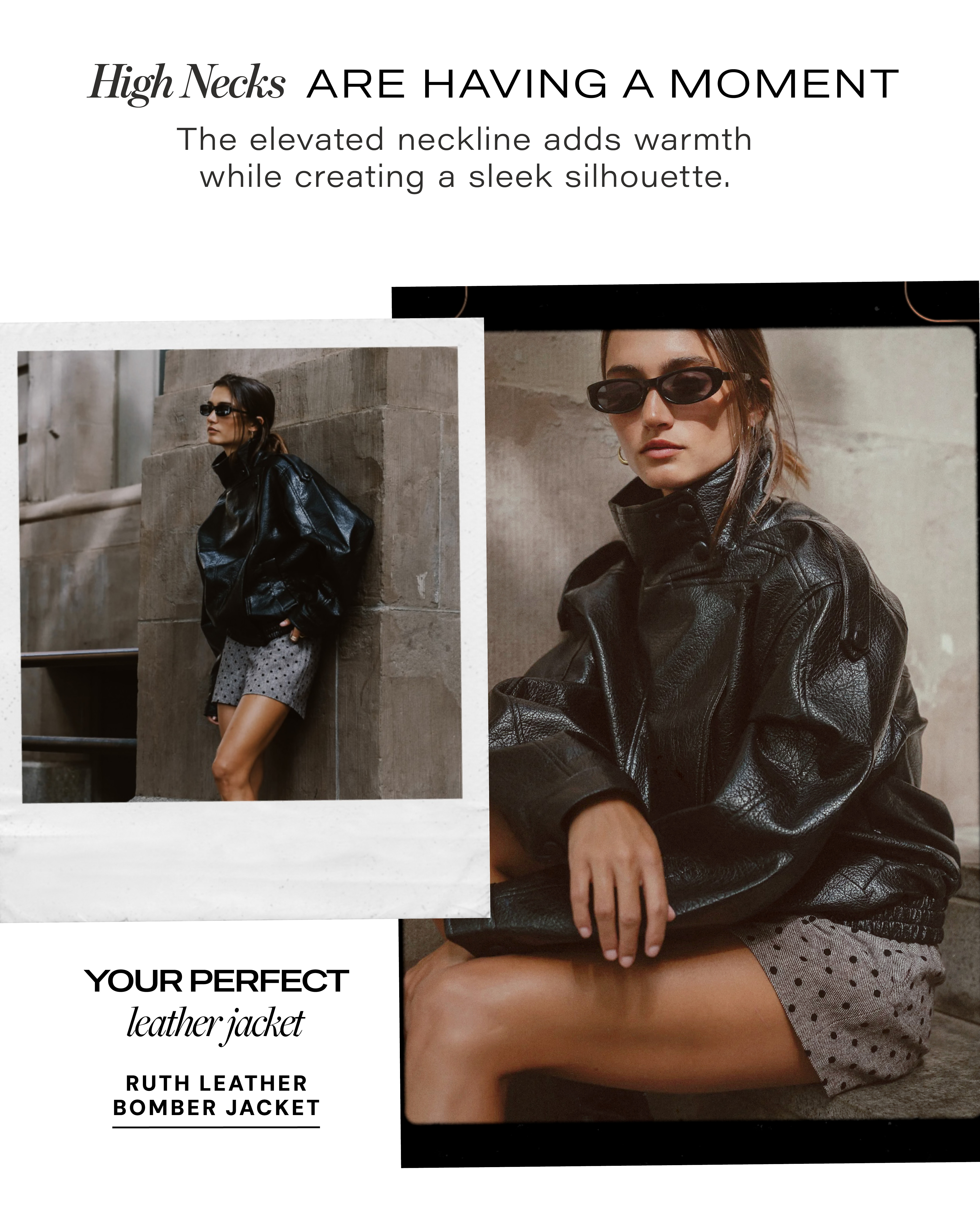 high necks leather jackets