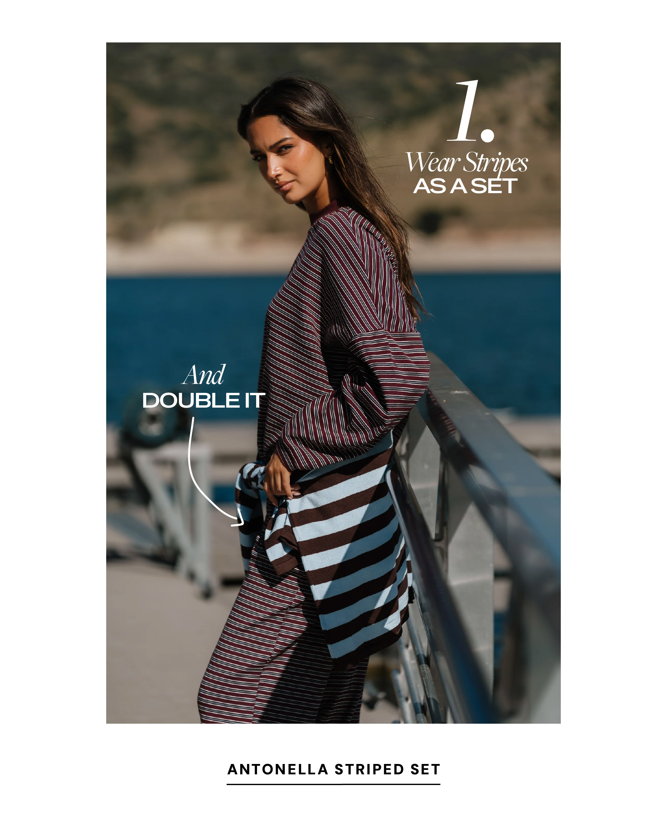 antonella striped set