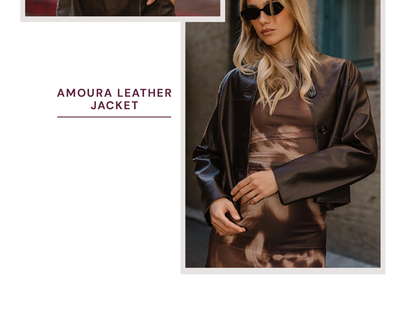 amoura leather jacket