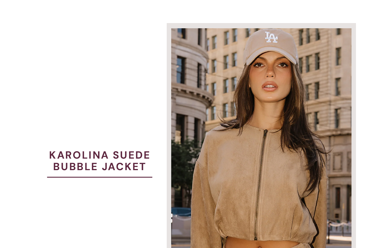 karolina suede bubble jacket