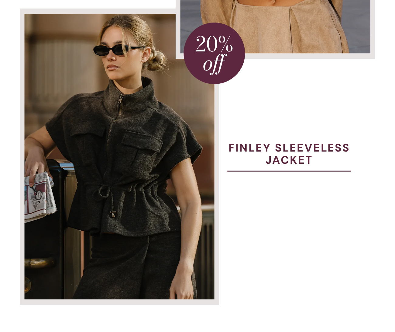 finley sleeveless jacket