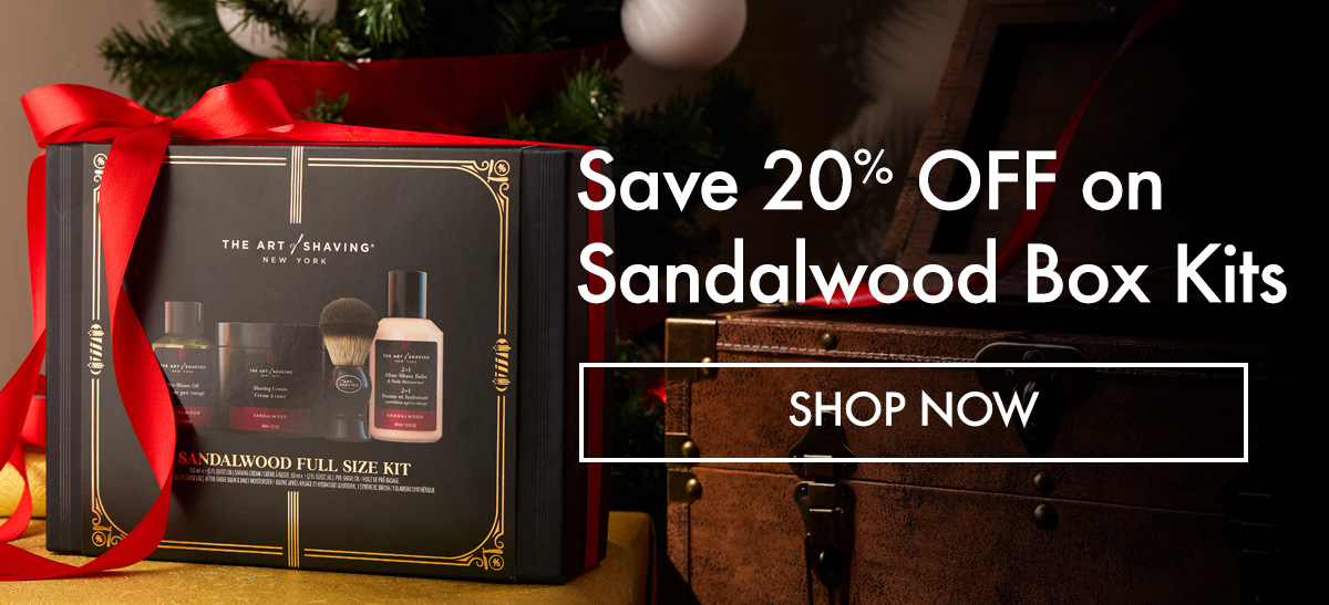 20% off our most popular gift: the Sandalwood Full Size Kit 
