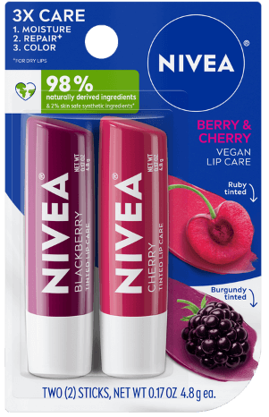 NIVEA Berry & Cherry Vegan Lip Care
