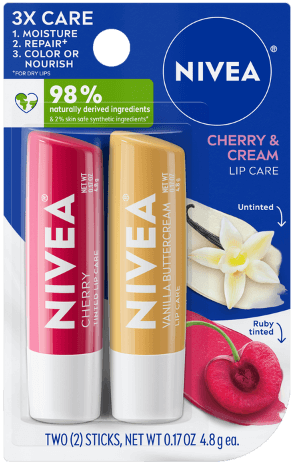 NIVEA Cherry & Cream Vegan Lip Care