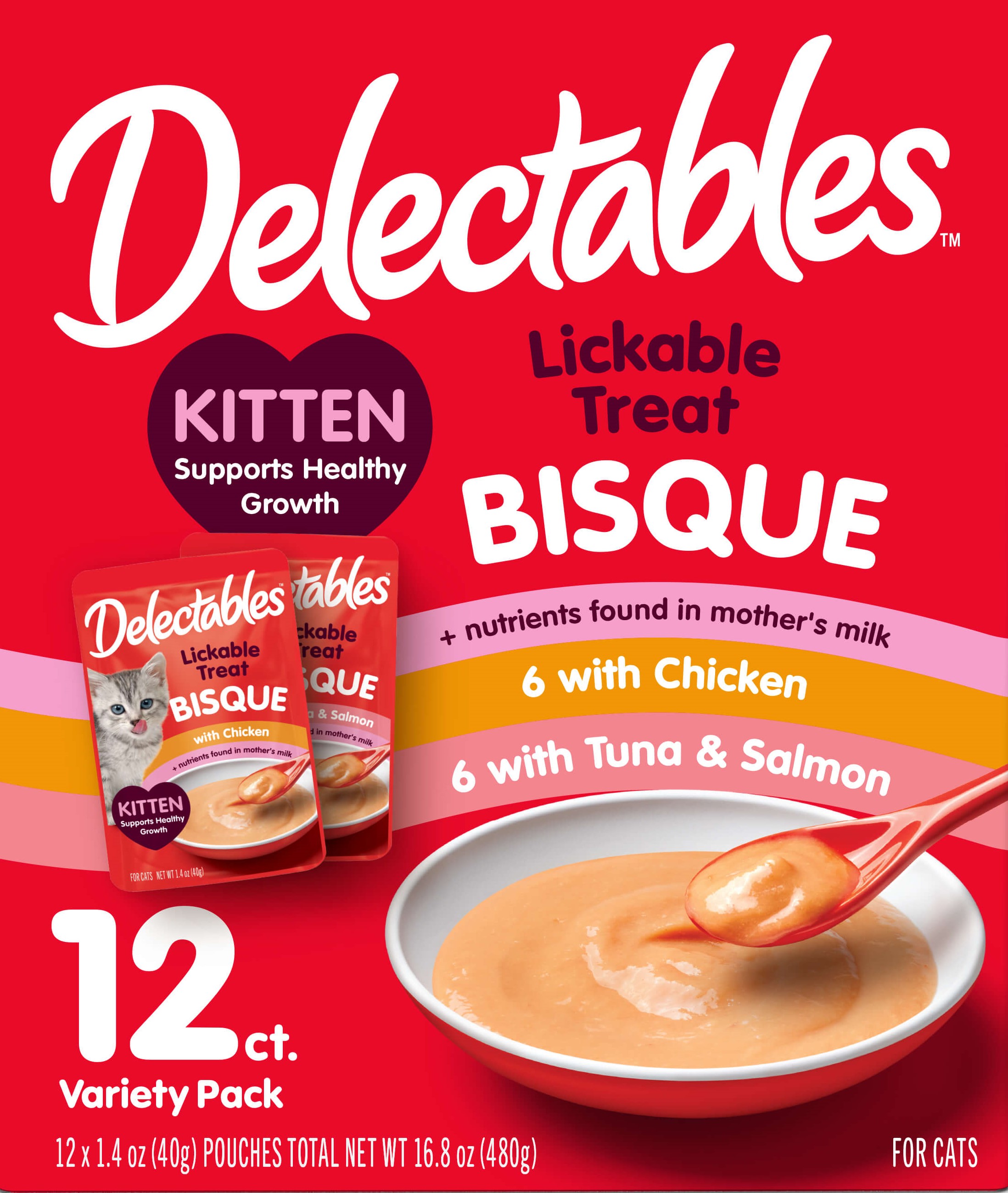 Delectables® Lickable™ Treat – Kitten Bisque Variety Pack