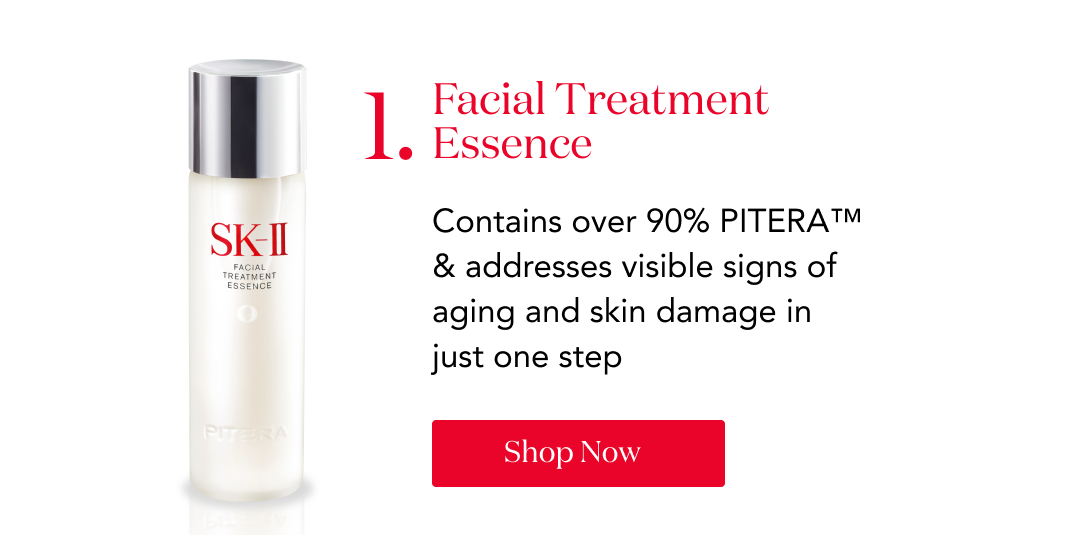 1. Facial Treatment Essence  Contains over 90% PITERA™ and addresses visible signs of aging and skin damage in just one step.  Shop now