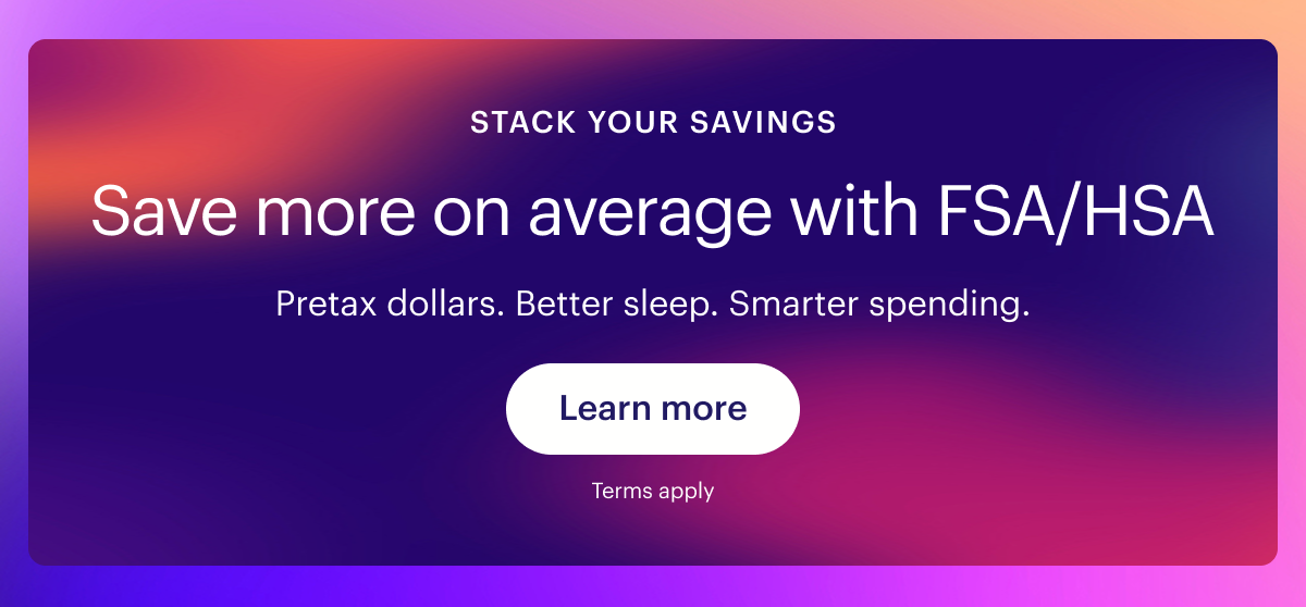 Save more on average with FSA/HSA