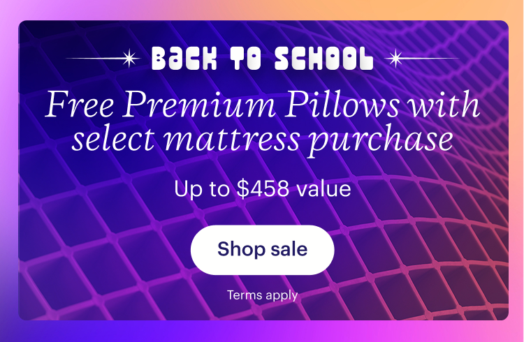 Free Premium Pillows with select mattress purchase