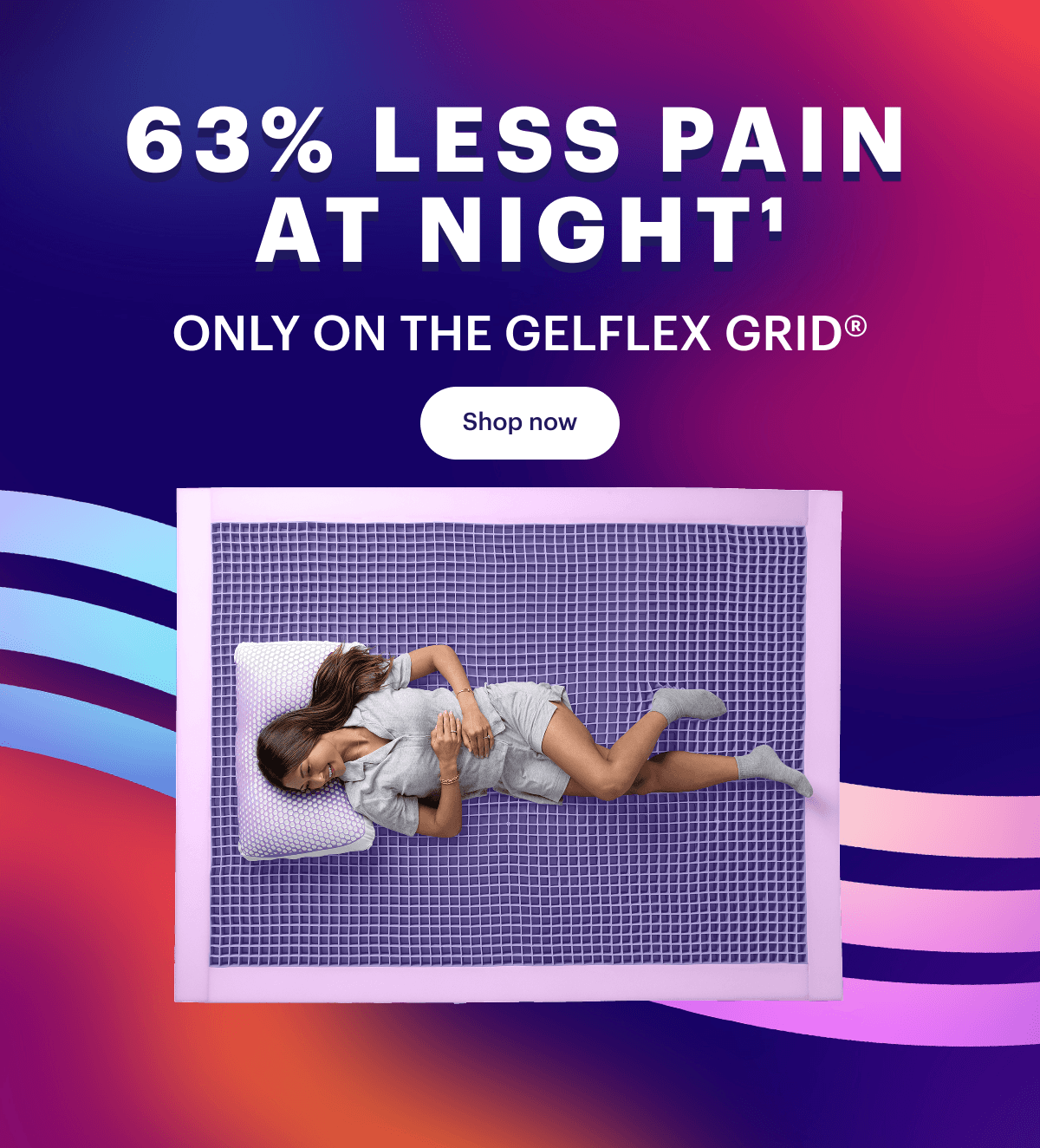 63% less pain at night1