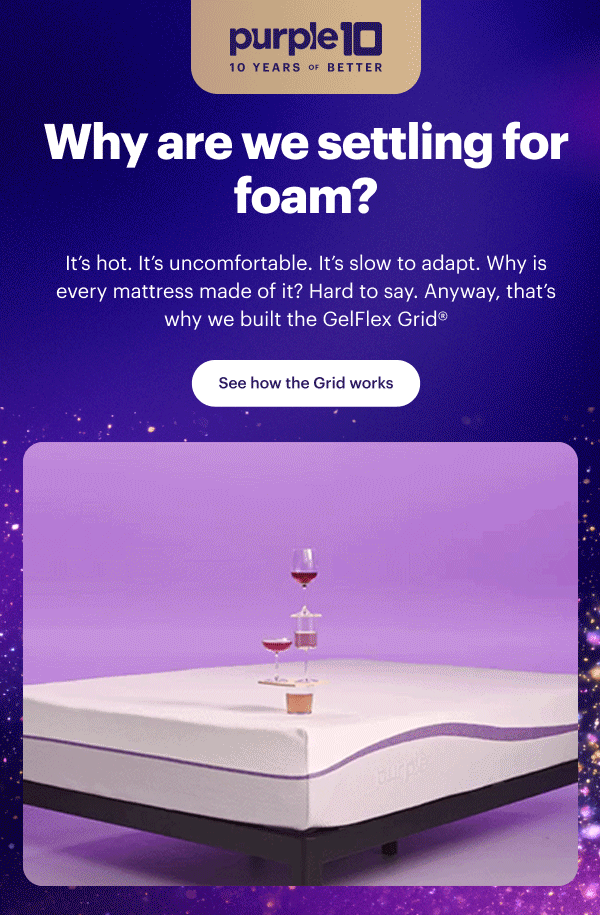 Why are we settling for foam?