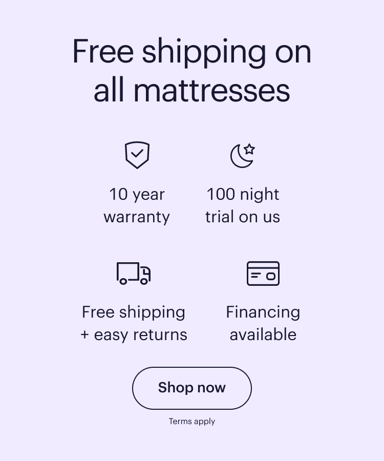 Free shipping on all mattresses
