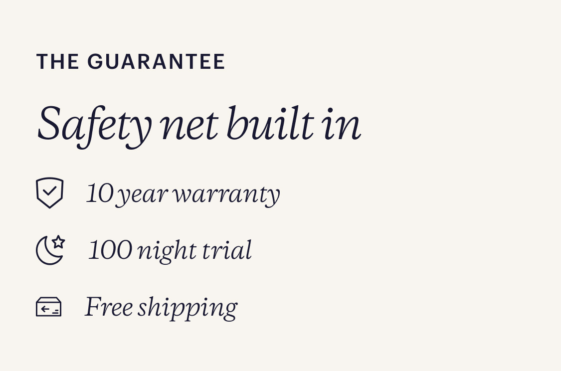 THE GUARANTEE | Safety net built in | See the guarantee