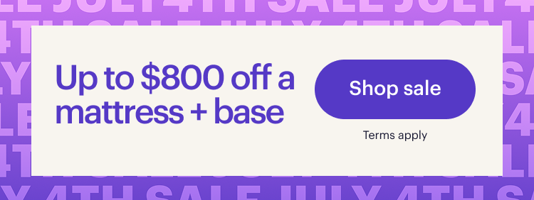 Up to $800 off a mattress + base