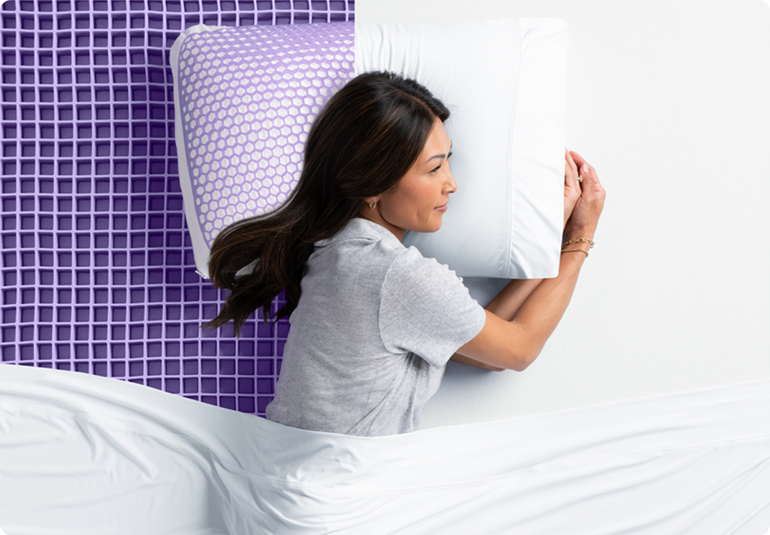 woman sleeping on a pillow