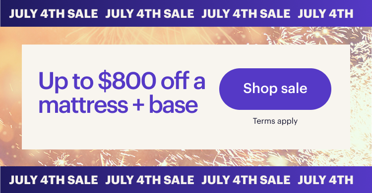 JULY 4TH SALE | Up to $800 off a mattress + base