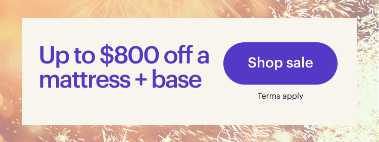 Up to $800 off a mattress + base
