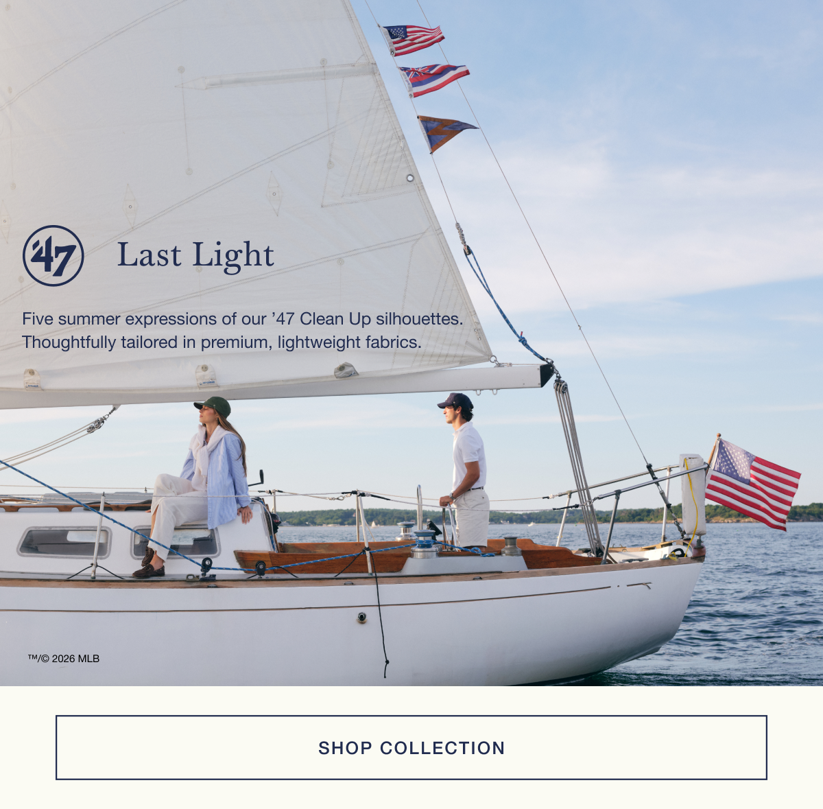 Last Light - Five summer expressions of our ’47 Clean Up silhouettes. Thoughtfully tailored in premium, lightweight fabrics. SHOP COLLECTION