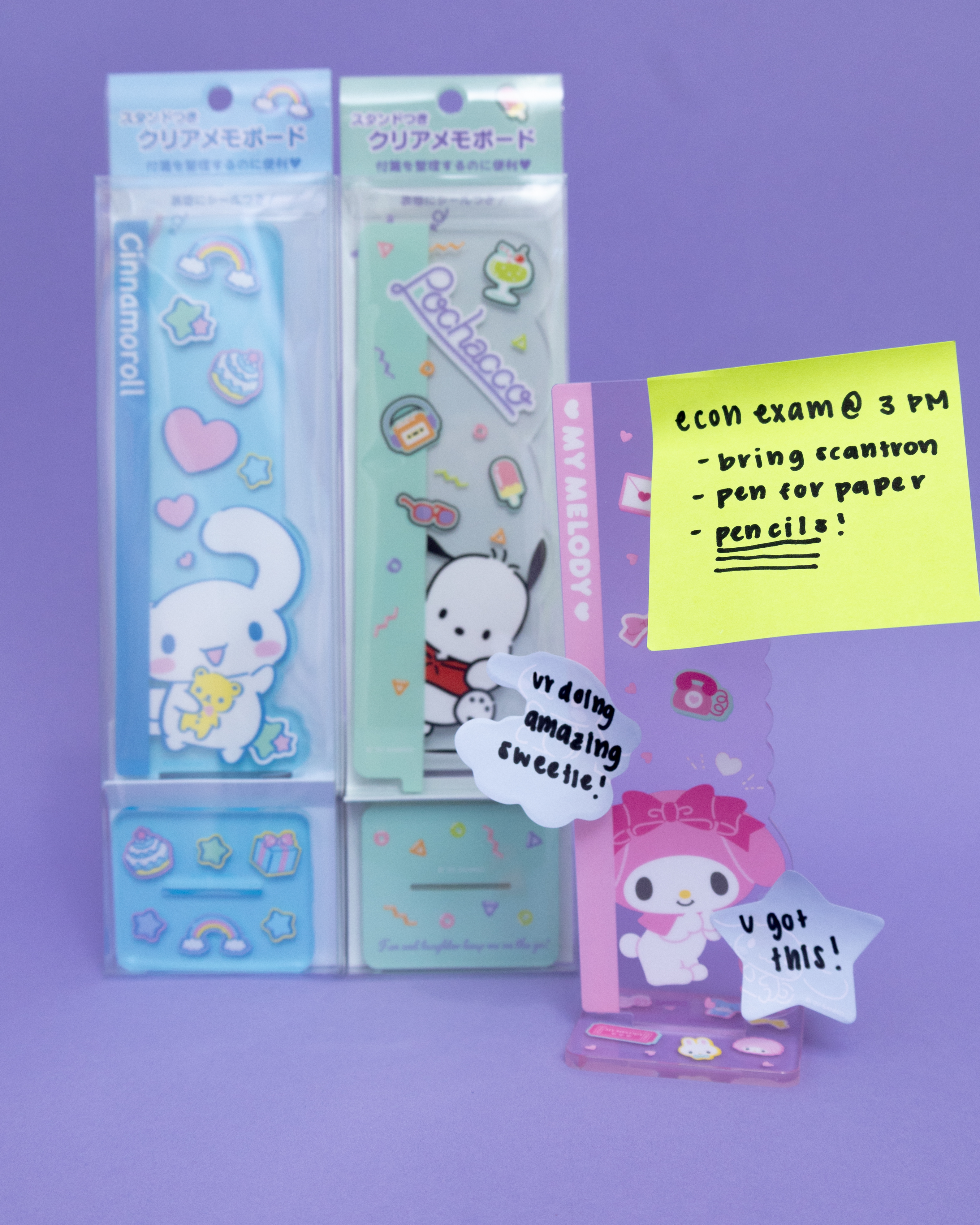 sanrio clear memo board