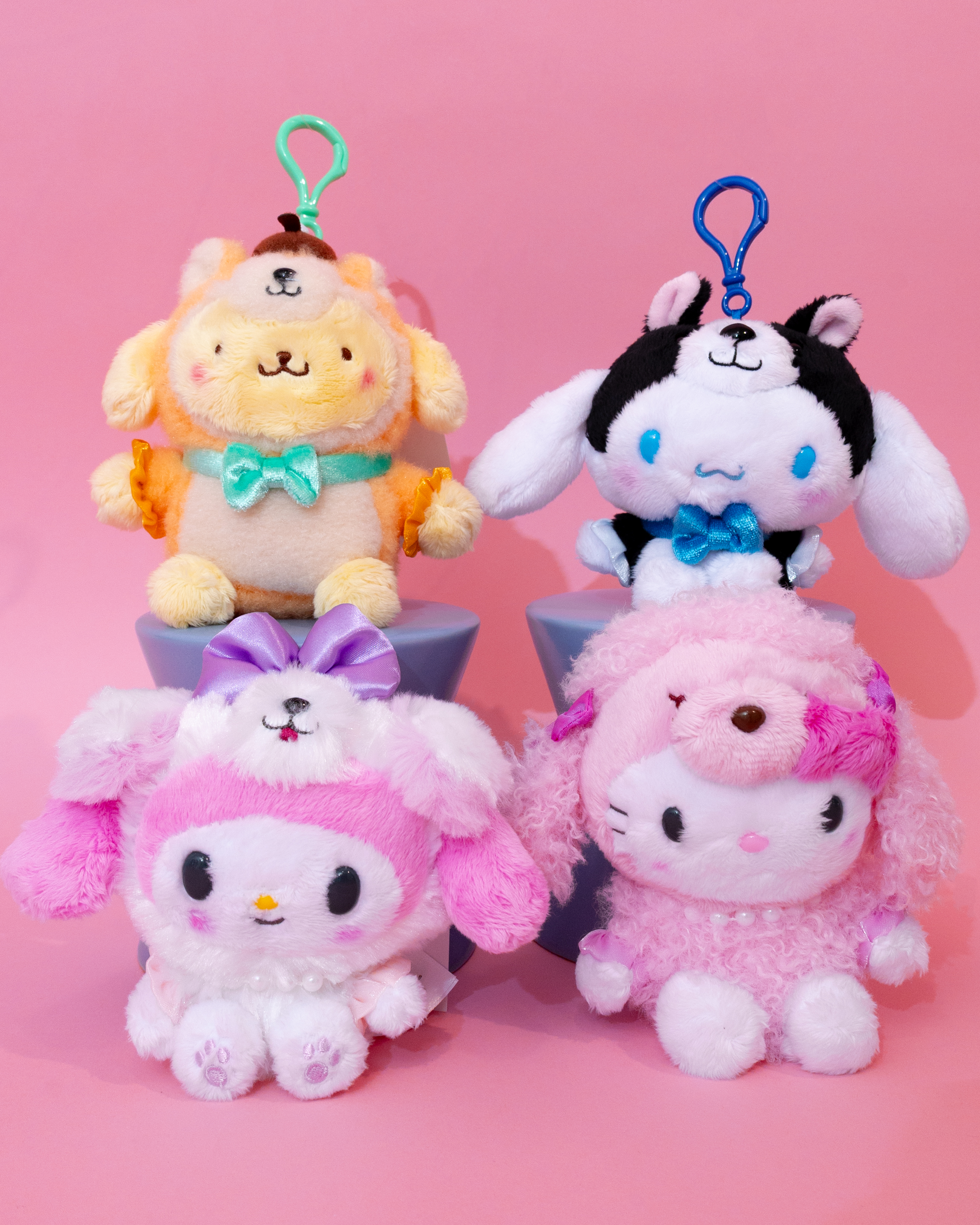 Sanrio Dog Outfit Plush Keychain