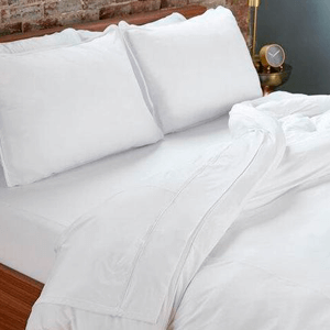 Bright white bed shot.