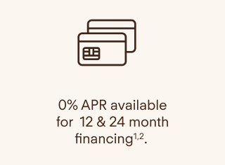 0% APR available for&nbsp; 12 & 24 month financing*.&nbsp;