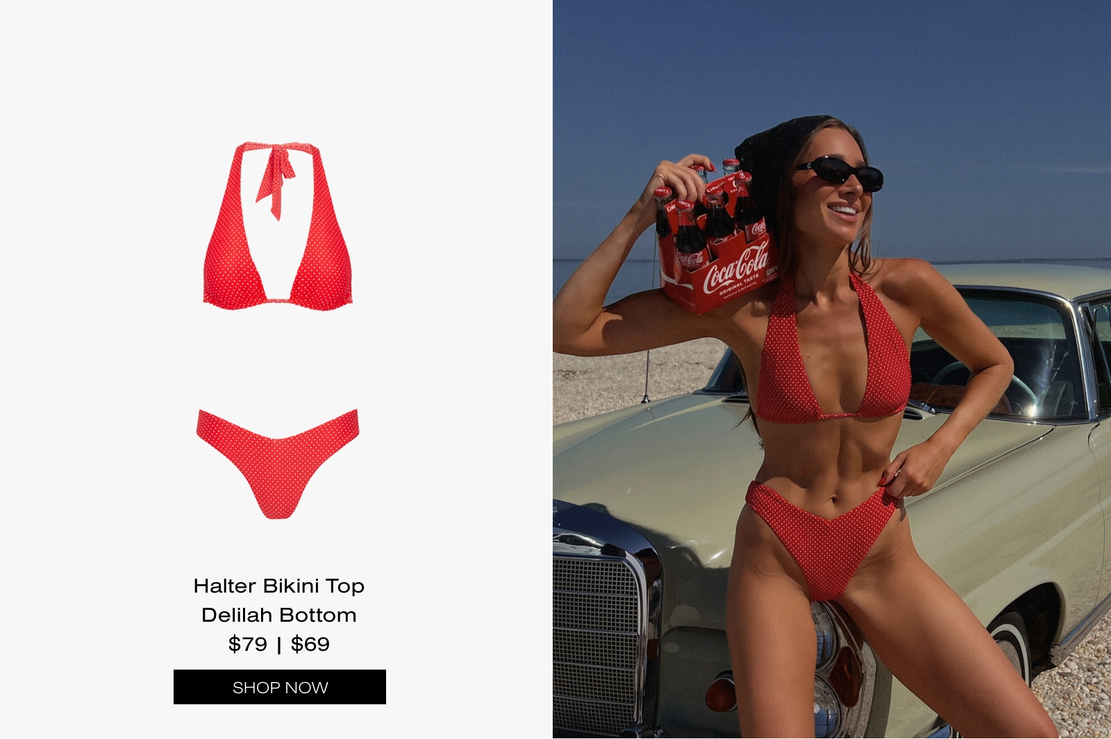 WeWoreWhat High Summer Swim 2025 Halter Bikini Top