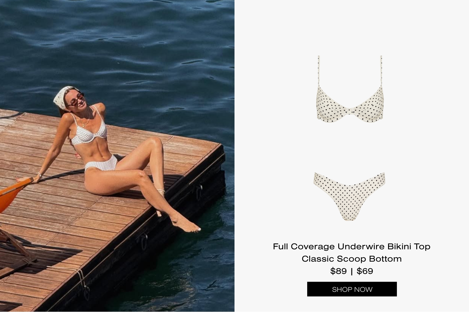WeWoreWhat High Summer Swim 2025 Full Coverage Underwire Bikini Top