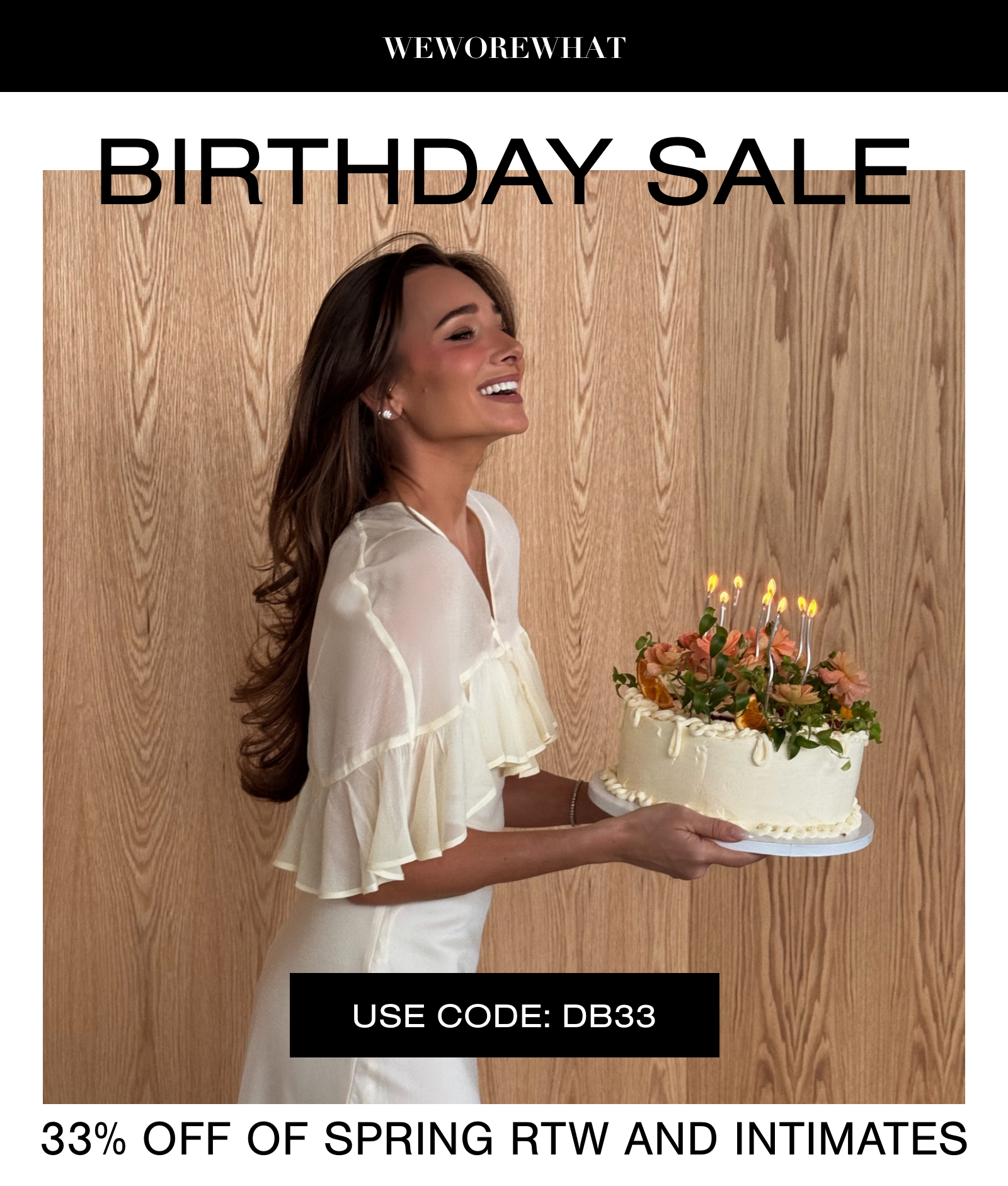 WeWoreWhat Birthday Sale with Code DB33