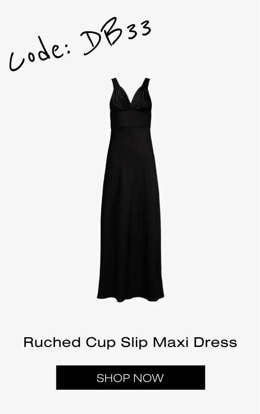 WeWoreWhat Birthday Sale with Code DB33 Ruched Cup Slip Maxi Dress