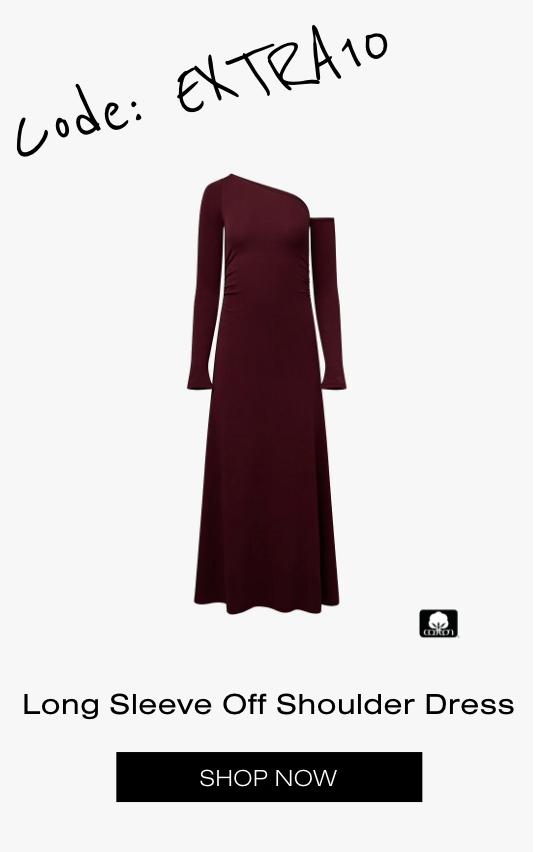 WeWoreWhat Sample Sale Extended Long Sleeve Off Shoulder Dress