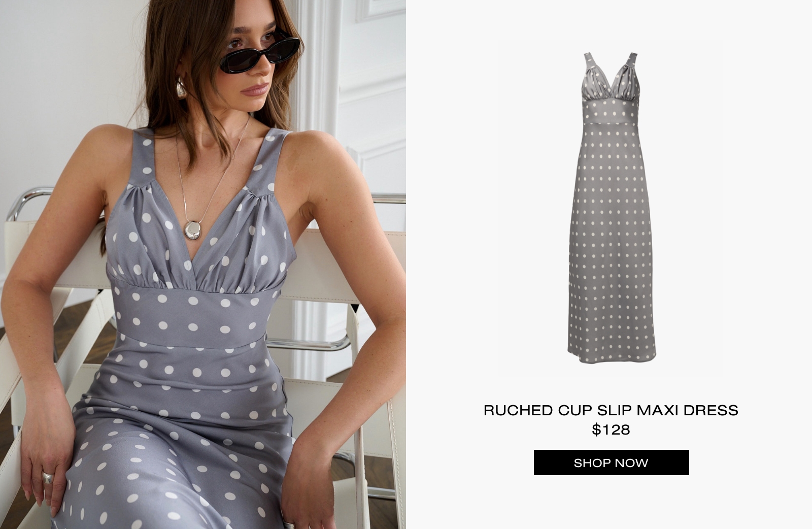 WeWoreWhat Spring 2025 Ruched Cup Slip Maxi Dress WeWoreWhat Spring 2025 Ruched Cup Slip Maxi Dress