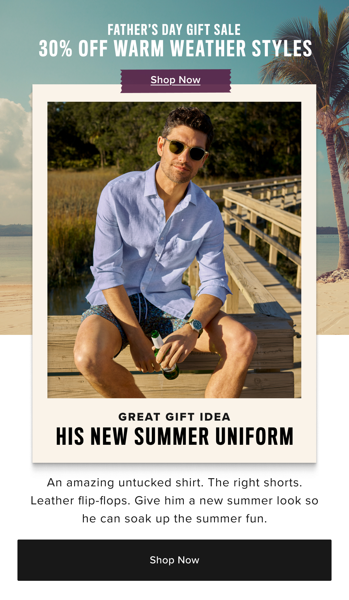 30% off warm-weather styles