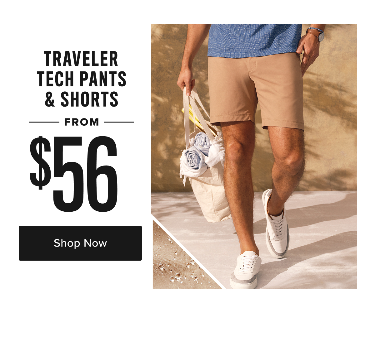 Traveler Tech Pants & Shorts From $56