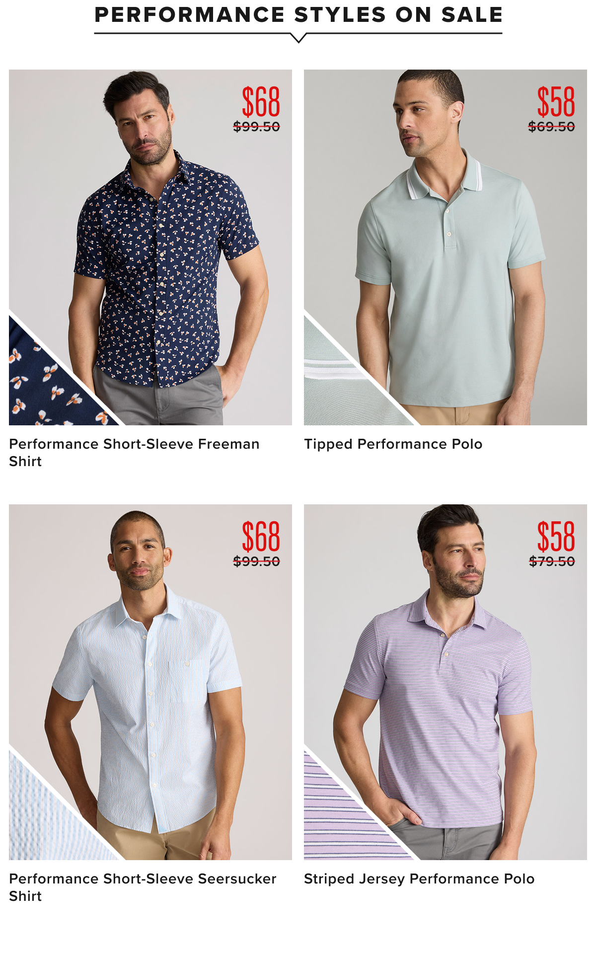 Performance Styles are up to 35% off for a limited time! Shop your favorite Performance Shirts and Polos