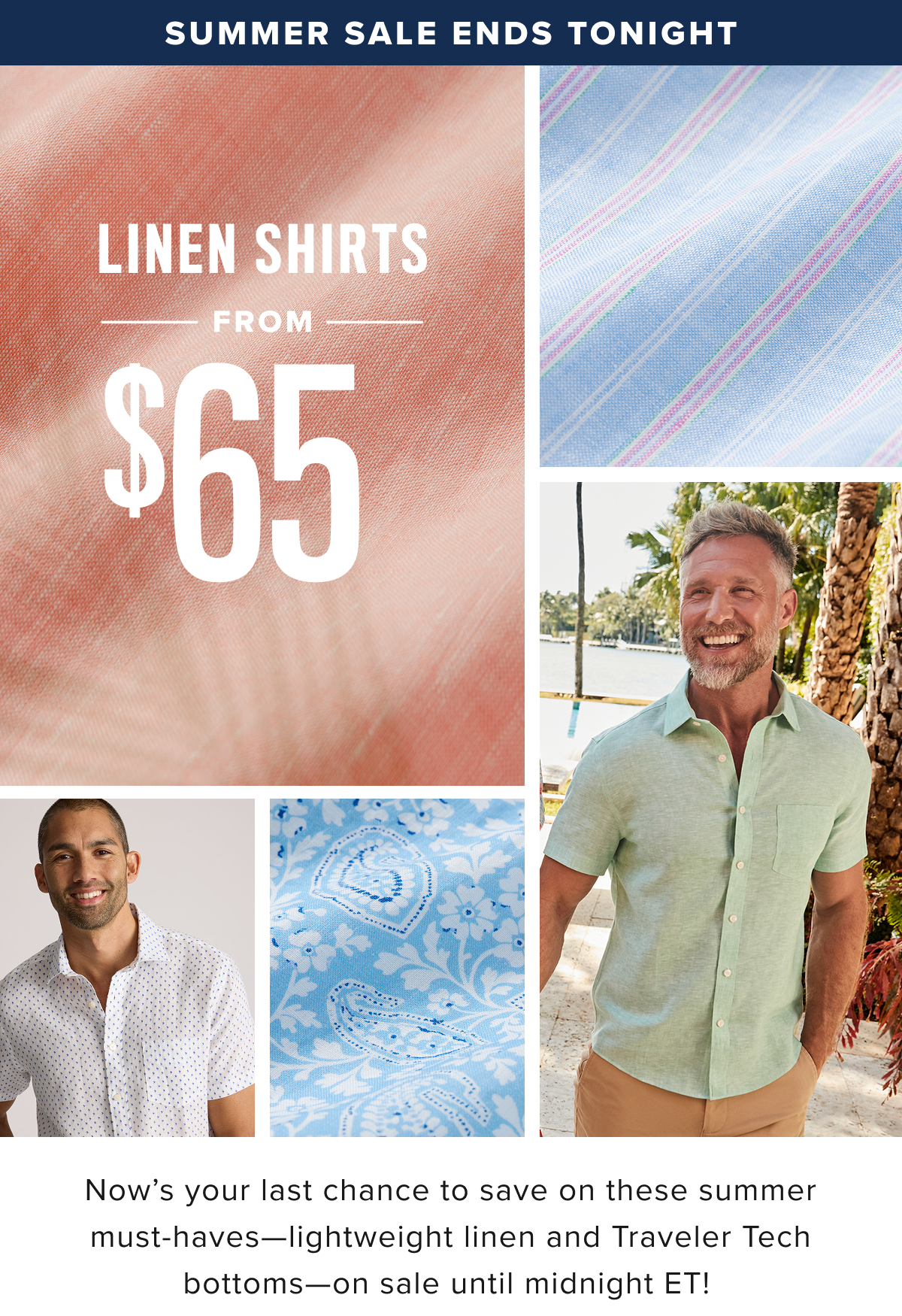 On Sale For $65 Stay cool and stylish all season long with UNTUCKit’s Linen Shop, featuring lightweight and breathable linen shirts, short-sleeve linen button-downs, and linen sport coats, perfect for warm weather. Crafted from premium linen fabric, our shirts and sport coats offer the perfect combination of comfort and sophistication, making them the ideal choice for casual days, beach trips, or even laid-back evenings out. The natural breathability of linen fabric ensures that you stay cool even on the hottest days, while its unique texture adds an effortlessly refined touch to your look.  Whether you’re pairing a short-sleeve linen button-down with chinos for a polished casual outfit or layering a linen sport coat over a linen shirt for a smart, lightweight layer, UNTUCKit’s linen pieces are versatile enough to suit any occasion. Browse our full selection of linen shirts, linen button-downs, short-sleeve linen button-downs, and linen sport coats online or visit your local UNTUCKit store to find the perfect breathable linen pieces for your summer wardrobe.