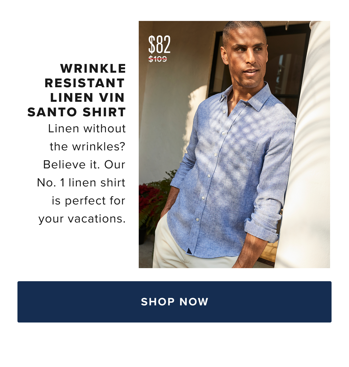 Shop Wrinkle-Free Resistant Linen Vin Santo for $82