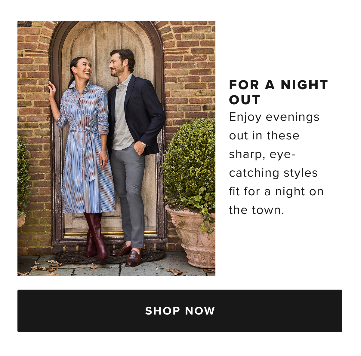 On A Night Out: When it’s time to make a statement, choose from our variety of sports jackets for men that offer a sleek and sophisticated look. Pair with one of our stylish untuckit shirts or opt for a polo shirt for men for a more relaxed but polished vibe.