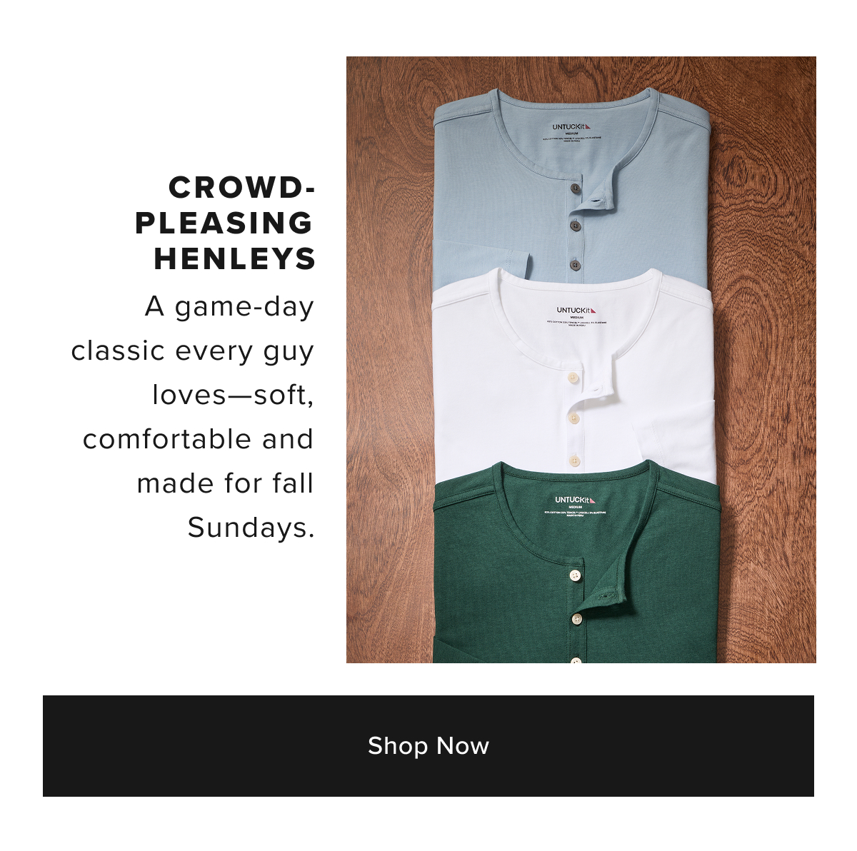 Shop Now- Crowd-Pleasing Henleys Shop Now- Crowd-Pleasing Henleys