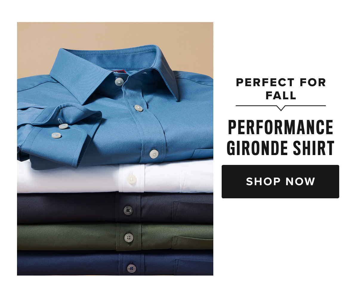Busy day ahead? You need our wrinkle-fighting, sweat-wicking Performance shirts with lots of stretch for next-level comfort. We make them in fits for all shapes and sizes using durable, high-quality nylon—not polyester, which can snag and pull. They feature a spread collar, our signature sail at the hem, and, of course, the perfect untucked length so you can look sharp and feel comfortable all year long. Bonus: You can even wash and dry them at home. Wear this solid style under one of our Italian sport coats to your next dressed-up event.