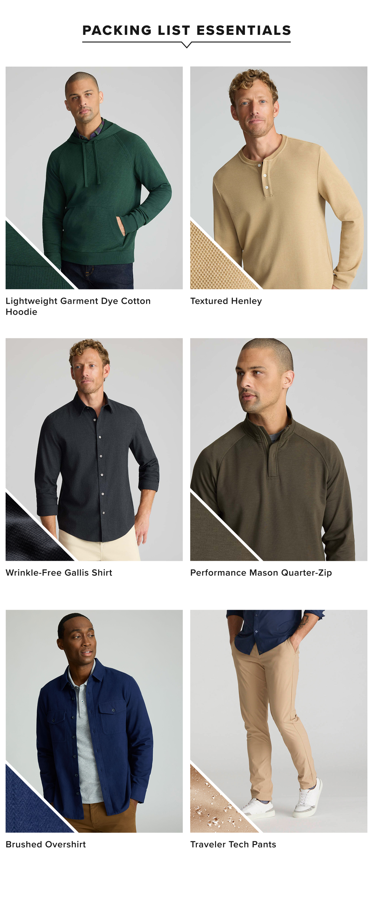 Shop Now- Packing List Essentials 